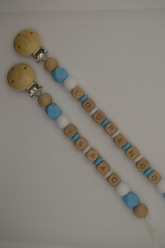 Prendedor de chupeta Azul