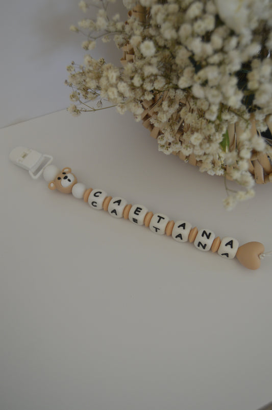 Prendedor de chupeta Urso