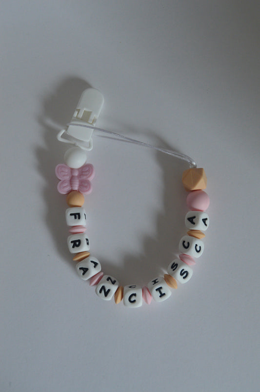 Prendedor de chupeta borboleta